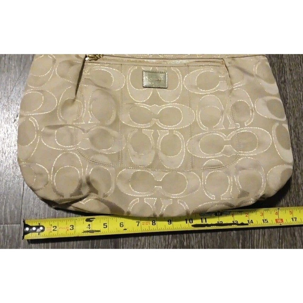 Coach Signature Logo Poppy Lurex Glam Glitter Sateen Tote Bag H1 193 17890 - Picture 11 of 13
